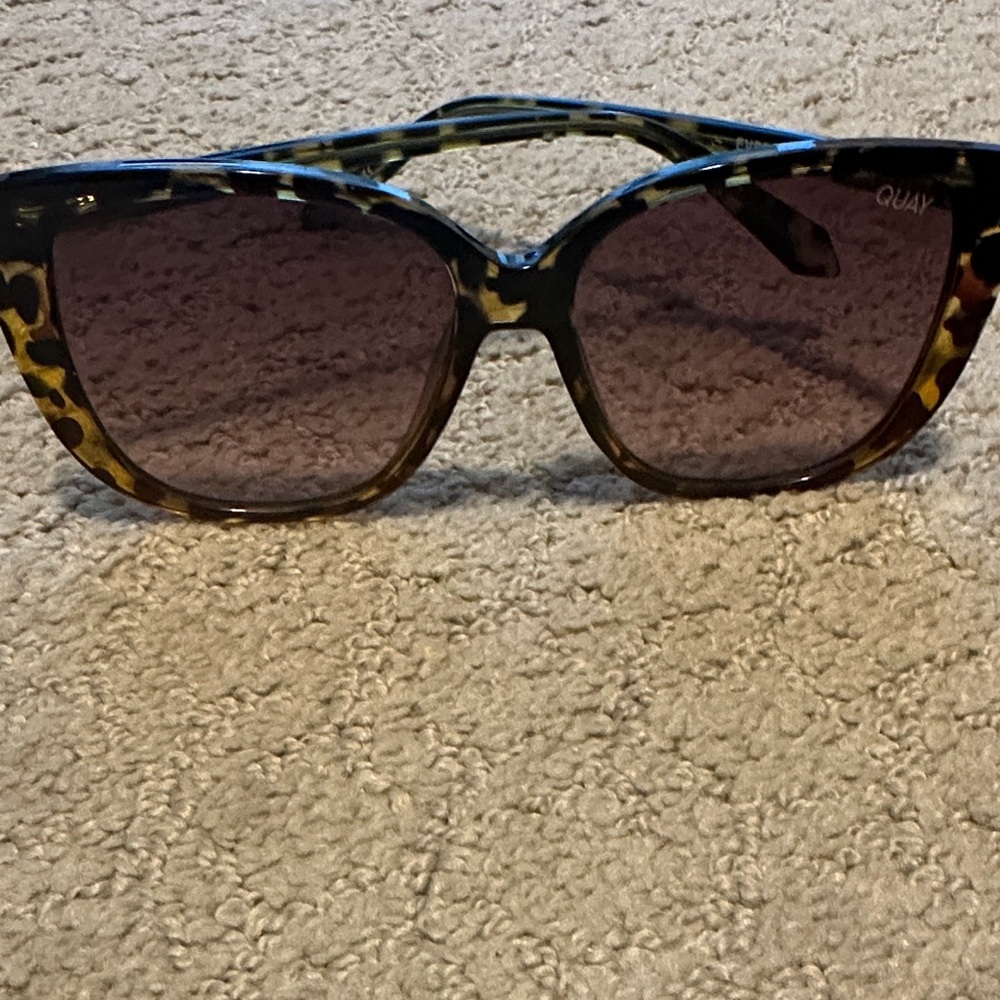 Quay Australia Leopard Print Sunglasses